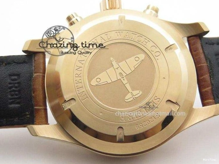 MIROTIME 0131 Youthful Pilot Chrono RG 3878 Gray Dial on Light Brown Leather Strap A 7394